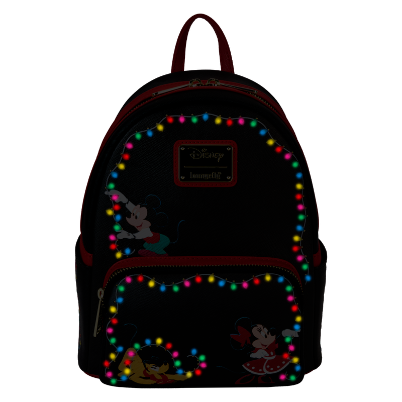 Mickey & Friends Holiday String Lights Light Up Mini Backpack, , hi-res view 3