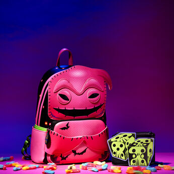 NYCC Limited Edition Funko Pop! By Loungefly Neon Oogie Boogie Cosplay Mini Backpack With Dice Coin Bag, Image 2