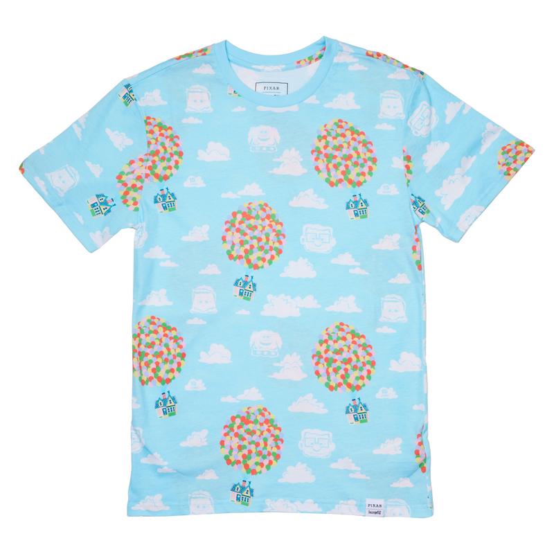 【LOUNGEFLY】★Tシャツ★ Up 15th Anniversary Balloon Tee Up 15th Anniversary Balloon House All-Over Print Unisex Tee
