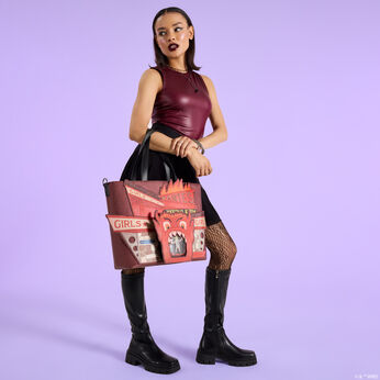 Beetlejuice Dante's Inferno Room Tote Crossbody Bag with Coin Bag, Image 2