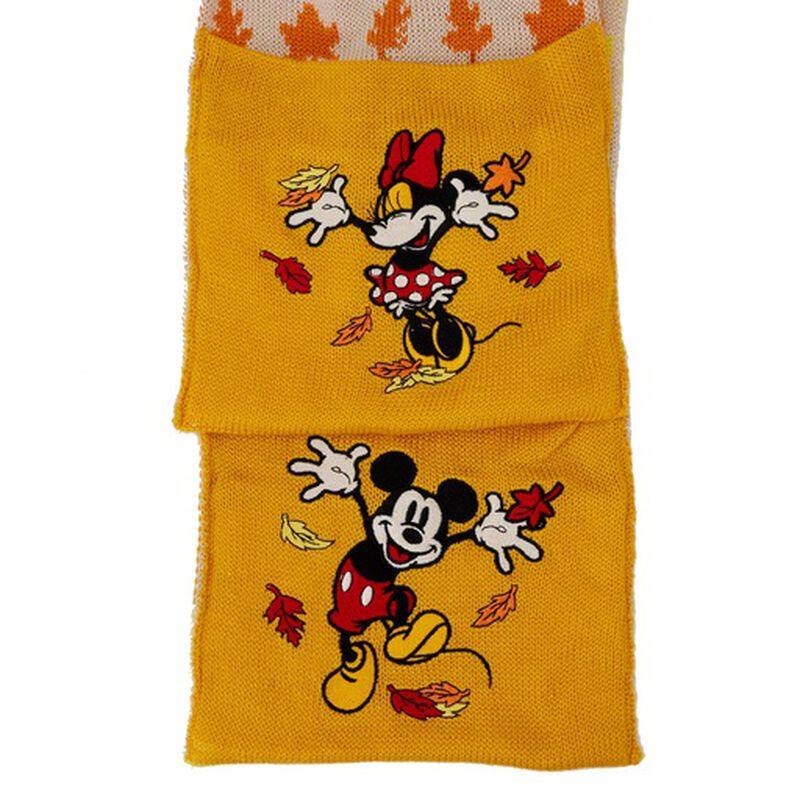 Exclusive - Disney Fall Mickey and Minnie Mouse Fair Isle Scarf, , hi-res view 4