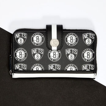 NBA Brooklyn Nets Logo Zip Around Wallet, Image 2
