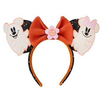 Mickey & Minnie Floral Ghost Glow Ear Headband, Image 1