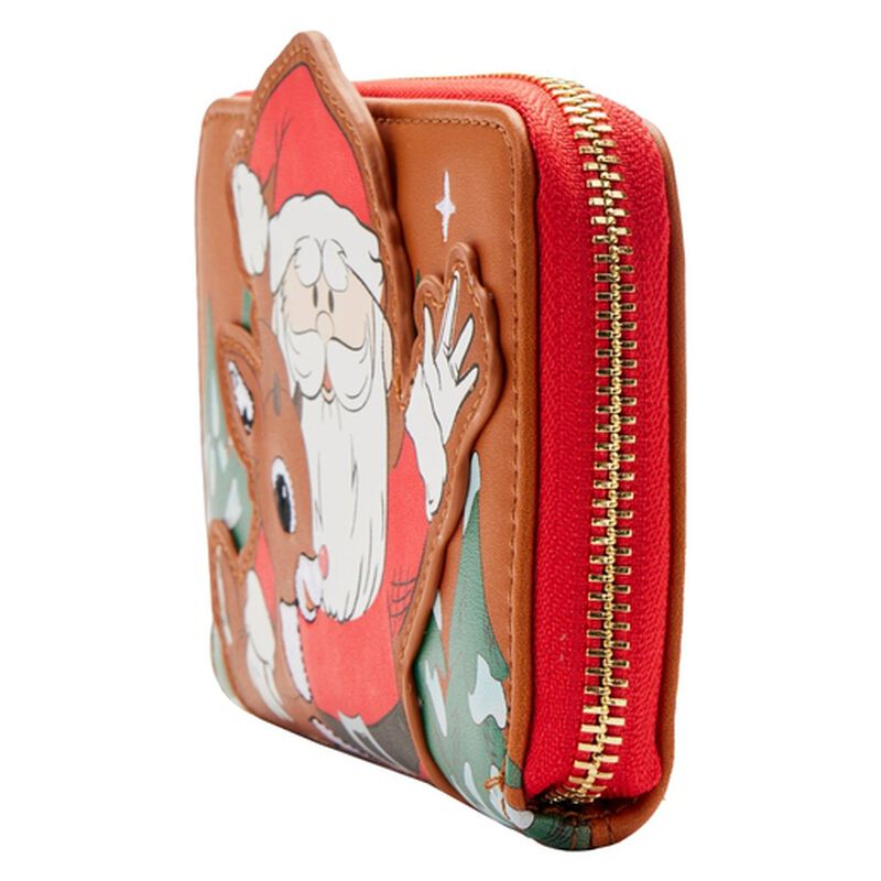Exclusive - Rudolph the Red-Nosed Reindeer and Santa Cosplay Zip Around Wallet, , hi-res image number 2
