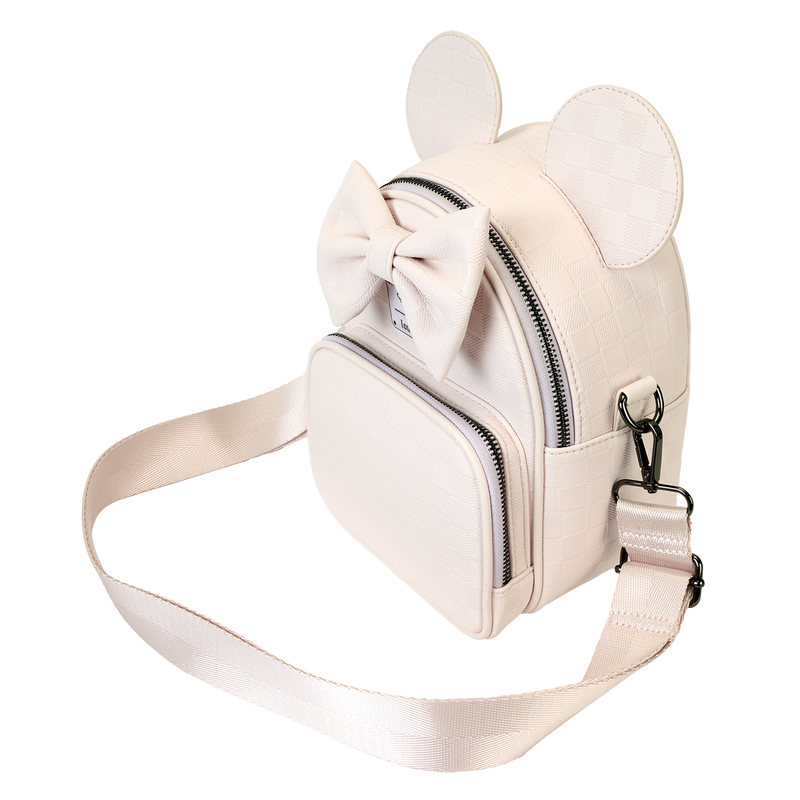 Minnie Mouse Checkered Texture Convertible Mini Backpack & Crossbody Bag, , hi-res view 4