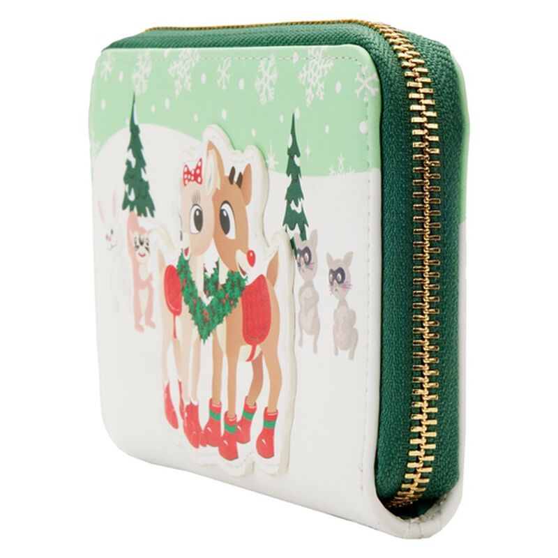Rudolph the Red-Nosed Reindeer Merry Couple Zip Around Wallet, , hi-res image number 3