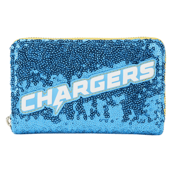 NFL Los Angeles Chargers Sequin Zip Around Wallet, Image 1