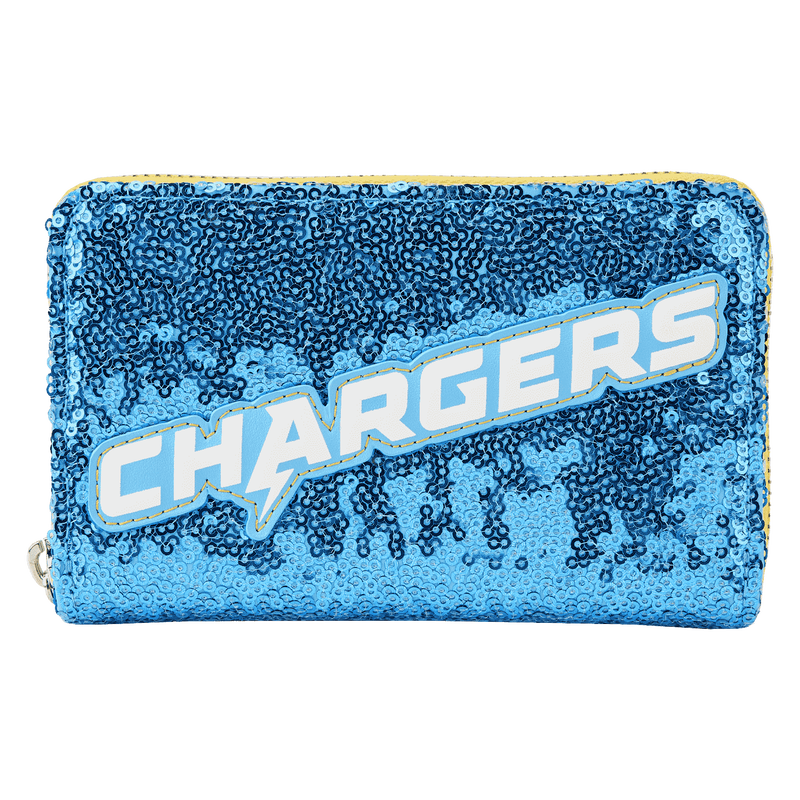 NFL Los Angeles Chargers Sequin Zip Around Wallet, , hi-res view 1