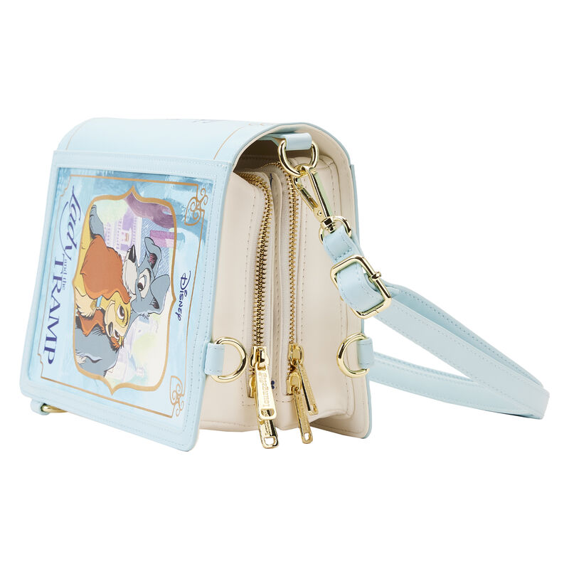 Buy Lady and the Tramp Book Convertible Crossbody Bag at Loungefly.
