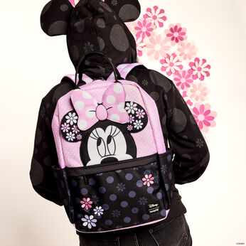 Minnie Mouse Floral Rock The Dots Nylon Full-Size Backpack, Image 2