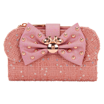 Minnie Mouse Exclusive Glitter Tweed Flap Wallet, Image 1
