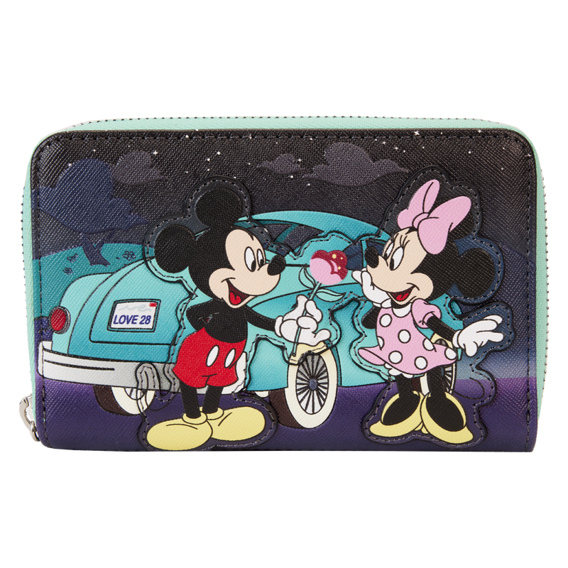 Mickey & Minnie Date Night Drive-In Zip Around Wallet, , hi-res view 1