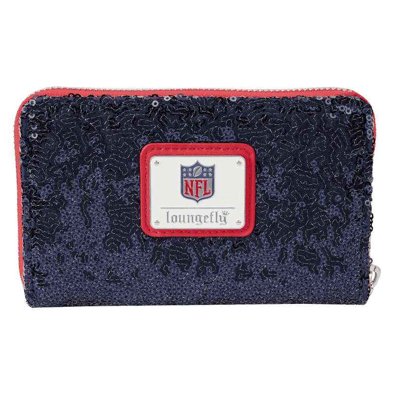 Buy NFL New England Patriots Sequin Zip Around Wallet at Loungefly.