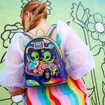 Lisa Frank Cosmic Alien Ride Glow Mini Backpack, , hi-res view 2