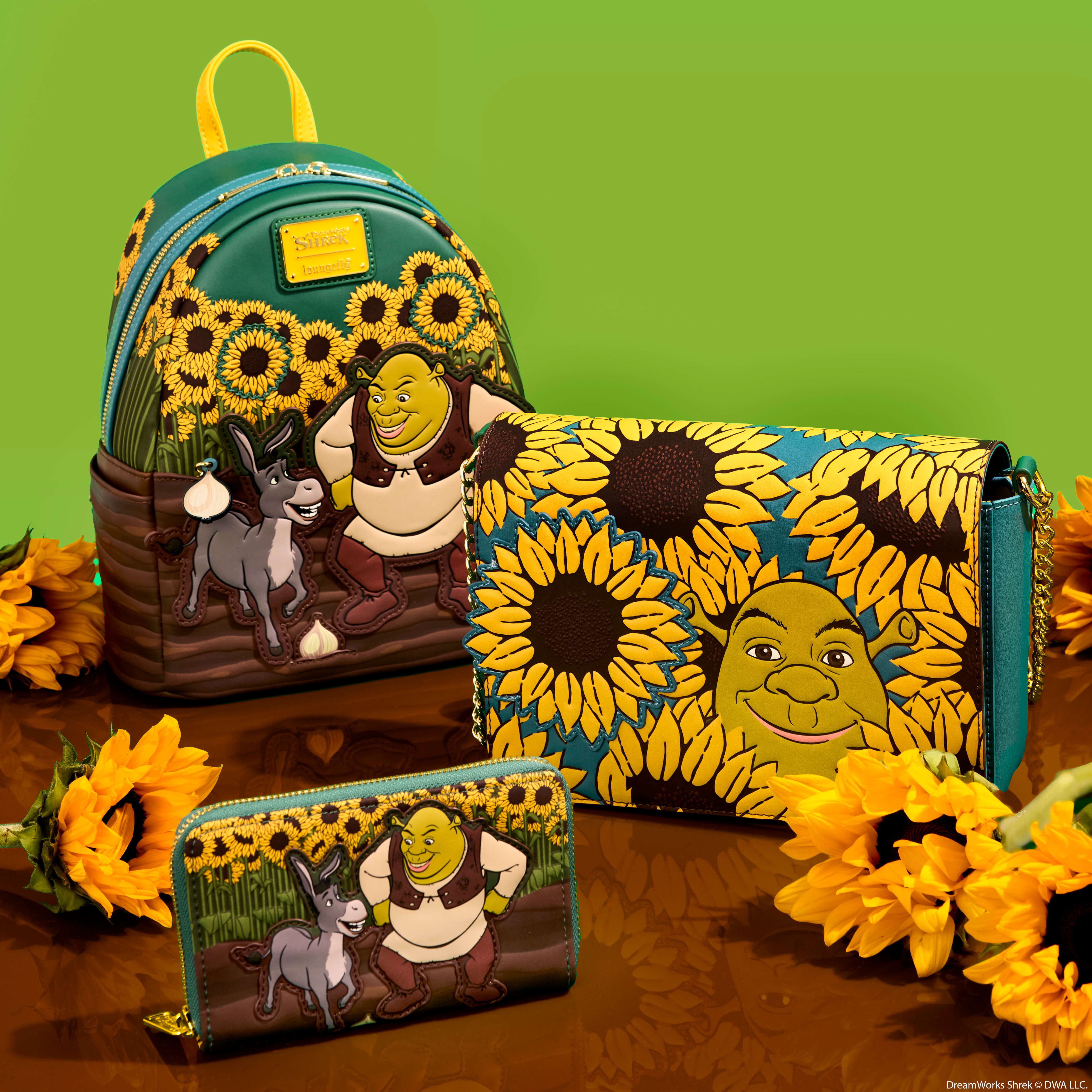 ☆Loungefly☆Shrek & Donkey Sunflower Field Mini Backpack Shrek & Donkey Sunflower Field Mini Backpack | Loungefly