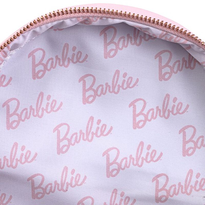 Loungefly X Barbie&trade; Logo Rose Gold Chain Strap Convertible Mini Backpack, , hi-res view 3