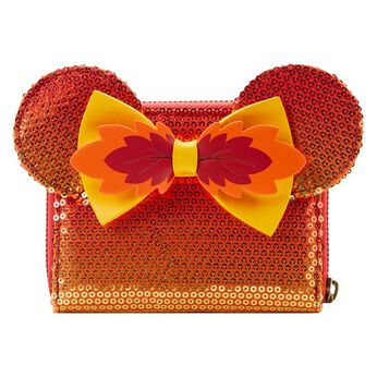 Exclusive - Disney Fall Minnie Mouse Sequin Ombre Zip Around Wallet, Image 1