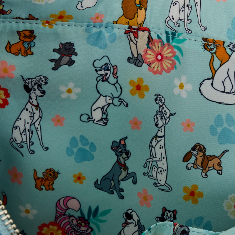 Disney Dogs & Cats Floral Faux Denim Convertible Backpack & Tote Bag with Coin Bag, , hi-res view 8