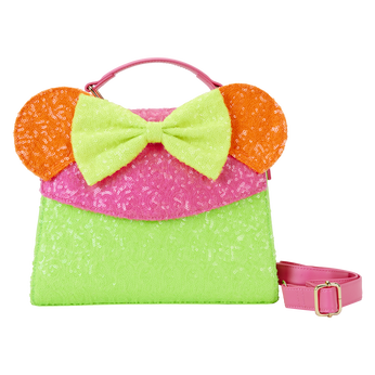 Minnie Mouse Exclusive Color Block Neon Sequin Crossbody Bag, Image 1