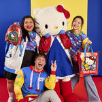 Sanrio Hello Kitty 50th Anniversary Color Block Unisex Hoodie, , hi-res view 3