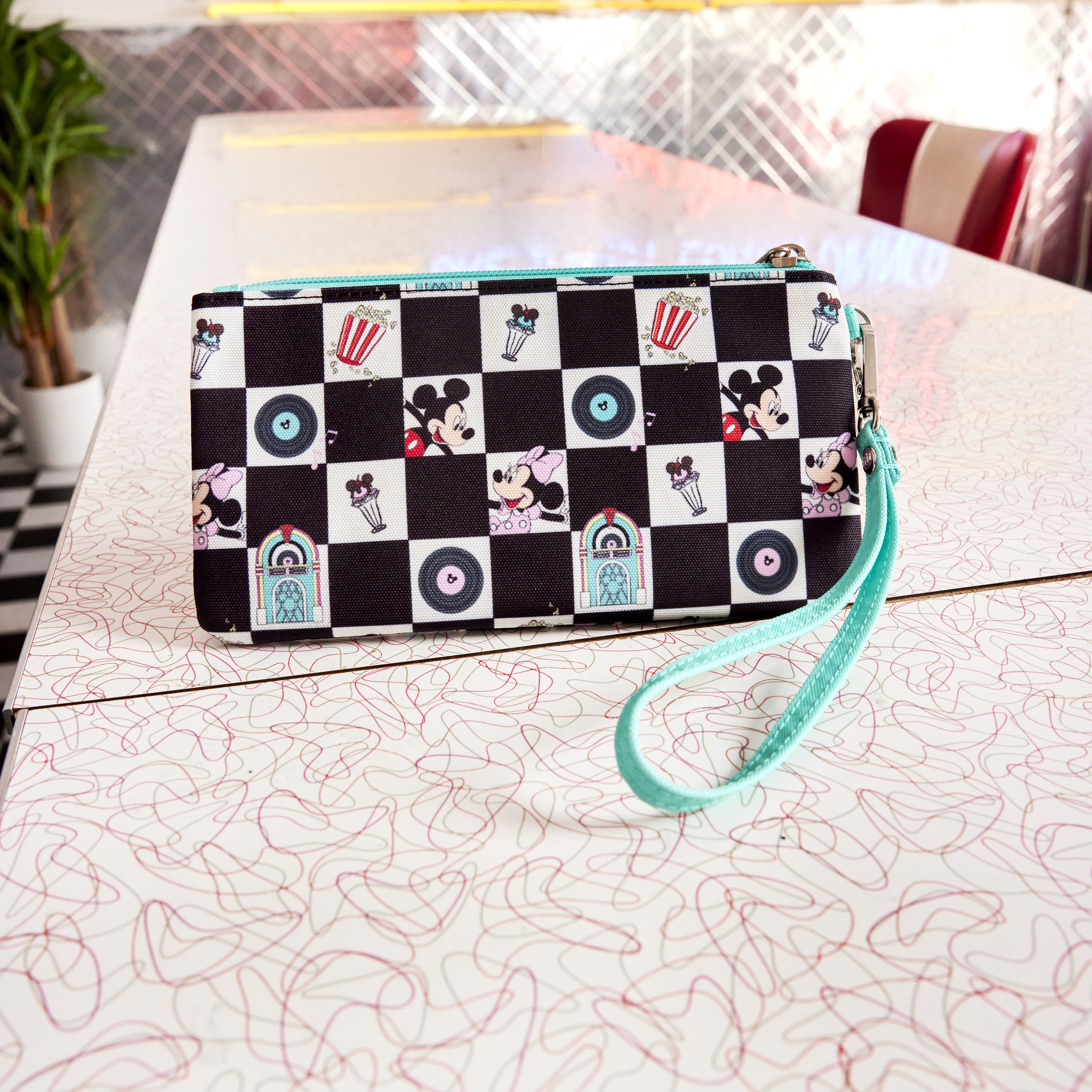 Buy Mickey & Minnie Date Night Diner Checkered All-Over Print