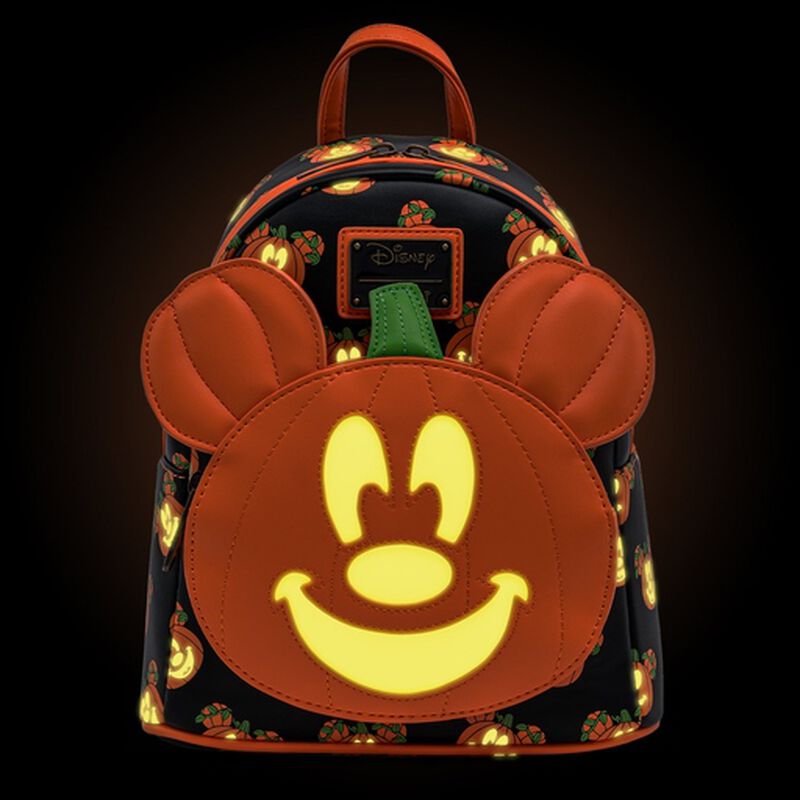 Disney Mickey-O-Lantern Glow in the Dark Mini Backpack, , hi-res view 2