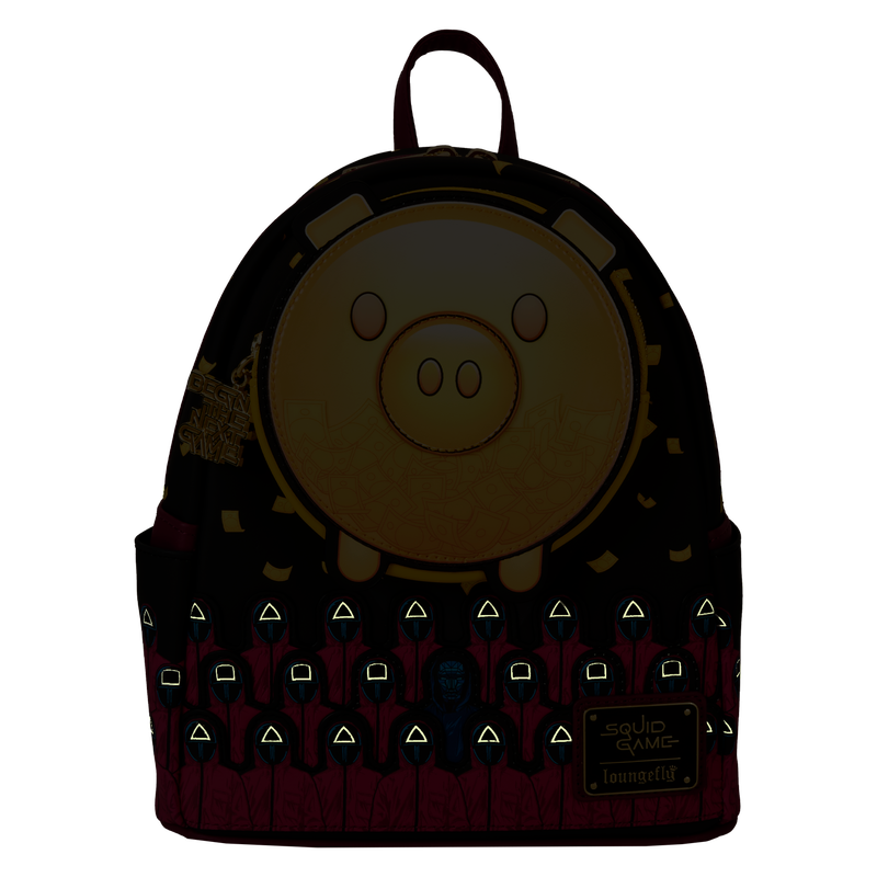 Squid Game Piggy Bank Masked Men Glow Mini Backpack, , hi-res view 4