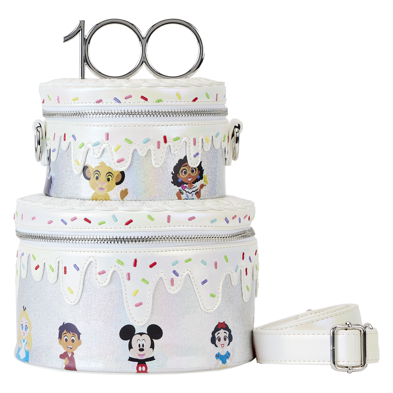 Buy Disney100 Anniversary Celebration Cake Crossbody Bag at Loungefly.