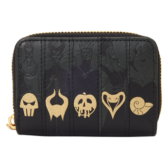 Disney Villains Exclusive Black & Gold Zip Around Wallet, , hi-res view 1