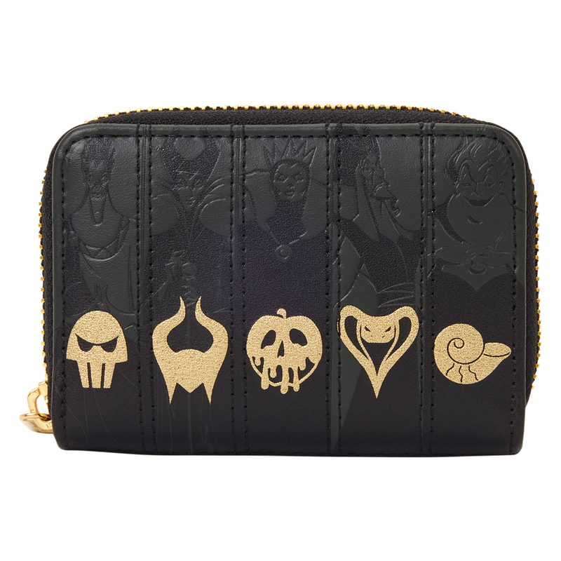 Disney Villains Exclusive Black & Gold Zip Around Wallet, , hi-res view 1