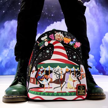 The Nightmare Before Christmas Candy Cane Carousel Glow Mini Backpack, Image 2