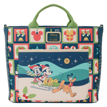 Mickey & Friends Holiday Convertible Backpack & Tote Crossbody Bag, Image 1