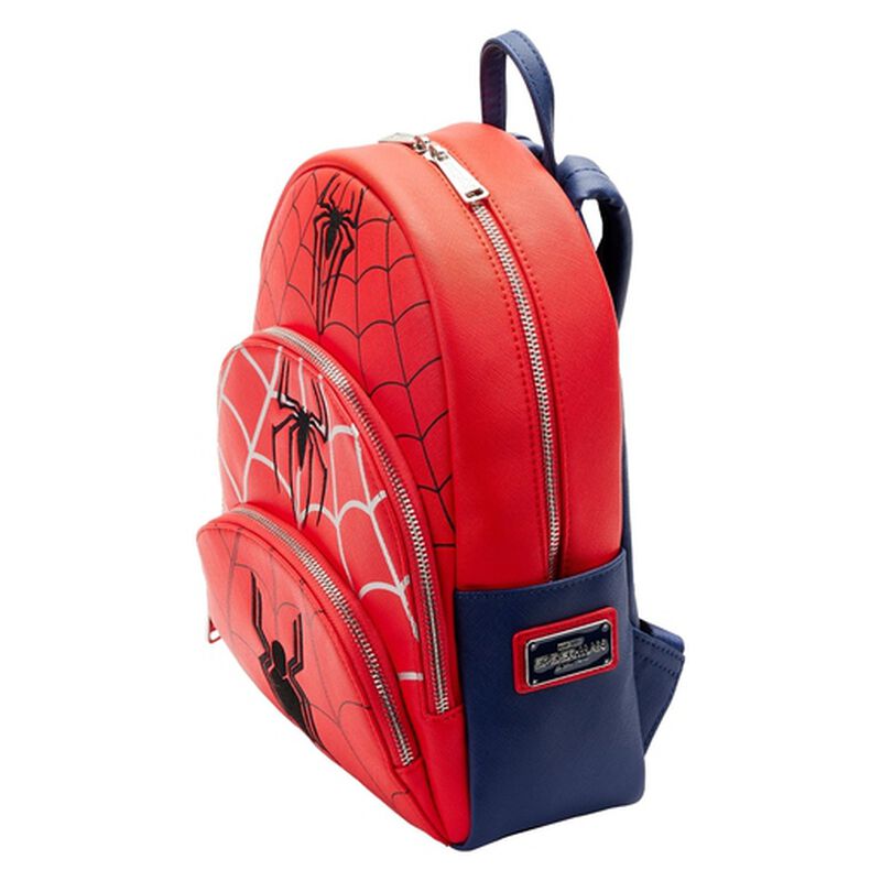 Exclusive - Spider-Man Triple Pocket Multi Logo Mini Backpack, , hi-res image number 3