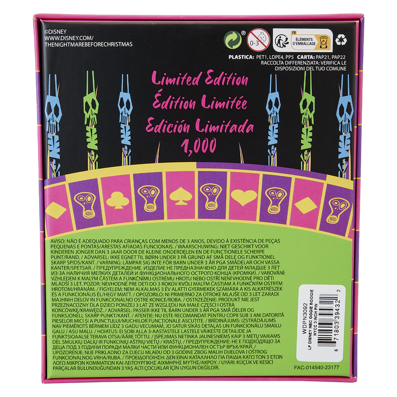 NYCC Limited Edition Funko Pop! By Loungefly Neon Oogie Boogie 3" Collector Box Sliding Pin, , hi-res view 4
