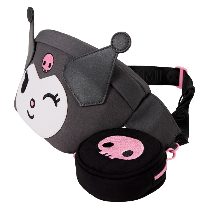 Sanrio Kuromi Cosplay Convertible Nylon Belt Bag with Coin Bag, , hi-res view 3