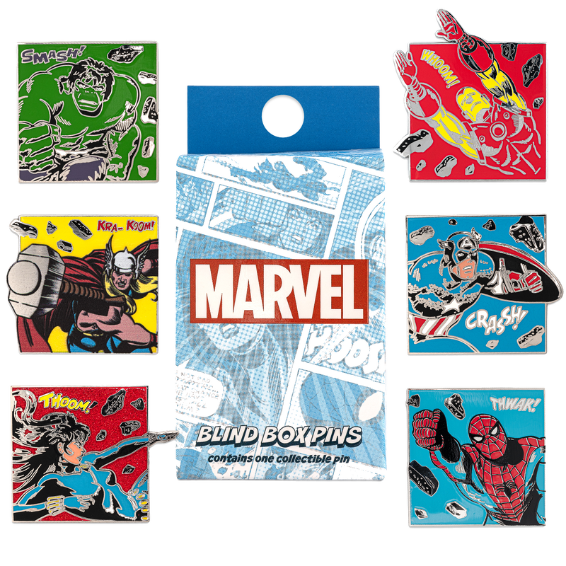 Marvel Classic Avengers Mystery Box Enamel Pin, , hi-res view 1