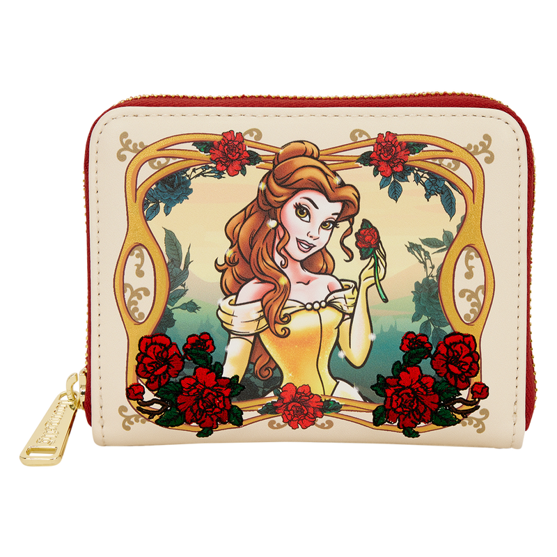 Beauty and the Beast Exclusive Belle Floral Zip Around Wallet, , hi-res view 1
