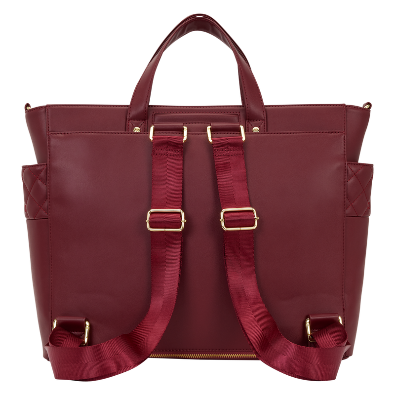 Loungefly The Mo Red Convertible Backpack & Tote Crossbody Pin Trader Bag, , hi-res view 6