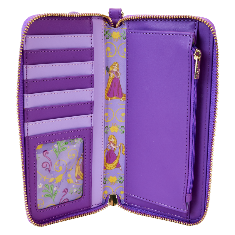 Tangled Rapunzel Princess Series Lenticular Zip Around Wristlet Wallet, , hi-res view 6