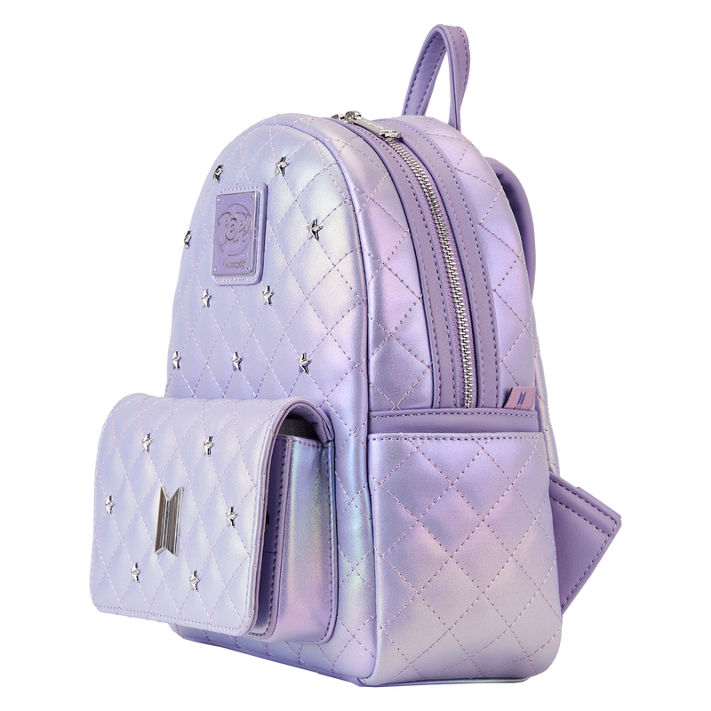 Funko Pop! By Loungefly BTS Logo Iridescent Purple Mini Backpack, , hi-res view 2