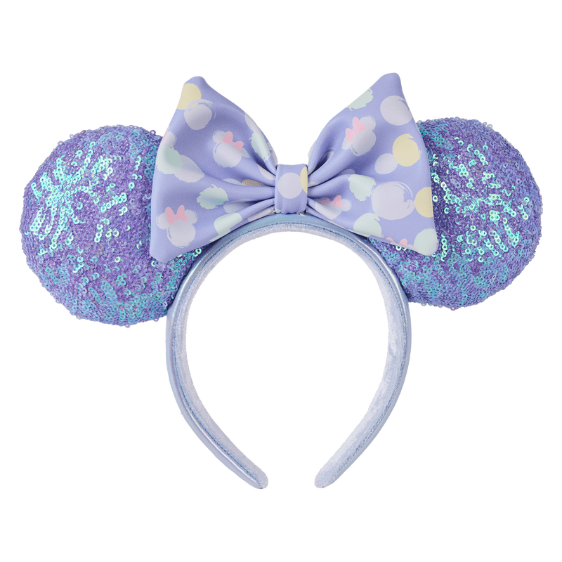 Minnie Mouse Exclusive Iridescent All-Over Print Sequin Ear Headband, , hi-res view 1