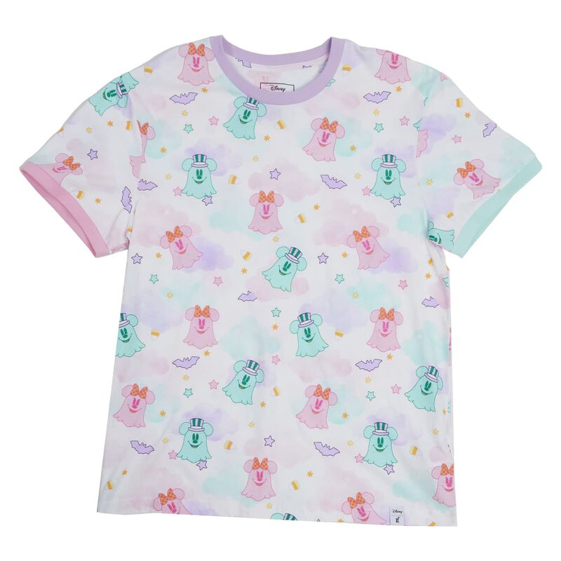 Mickey and Minnie Mouse Pastel Ghost Unisex Tee, , hi-res view 4