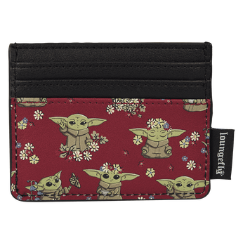 The Mandalorian Exclusive Grogu Floral All-Over Print Card Holder, Image 2