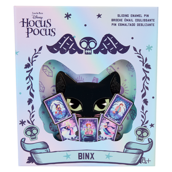 Hocus Pocus Tarot Card Binx Glow 3" Collector Box Sliding Pin, Image 1