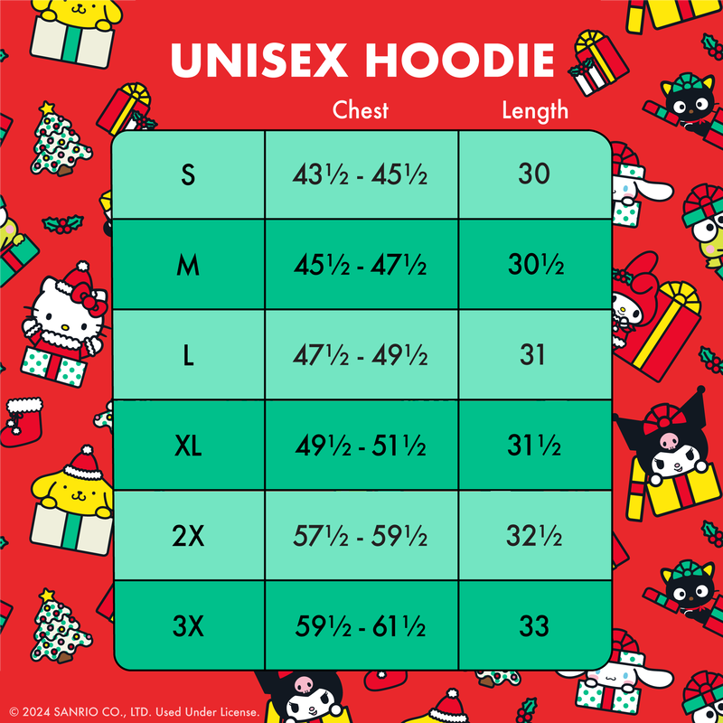Sanrio Hello Kitty & Friends Holiday Sherpa Zip Up Unisex Hoodie, , hi-res view 5