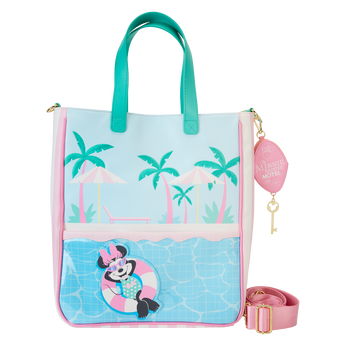 Minnie Mouse Vacation Style Poolside Tote Bag with Coin Bag, Image 1