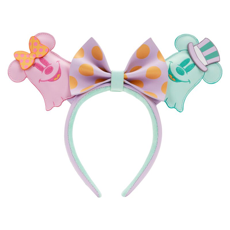 Pastel Ghost Mickey and Minnie Mouse Glow Ear Headband, , hi-res image number 1