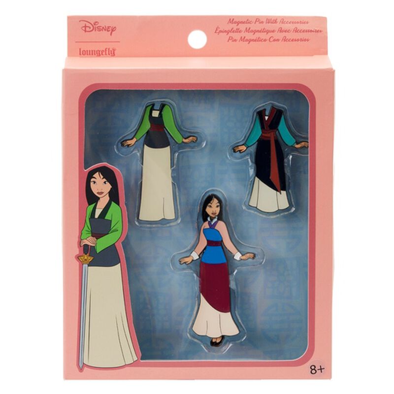 Mulan Paper Doll Magnetic Pin Set, , hi-res image number 1