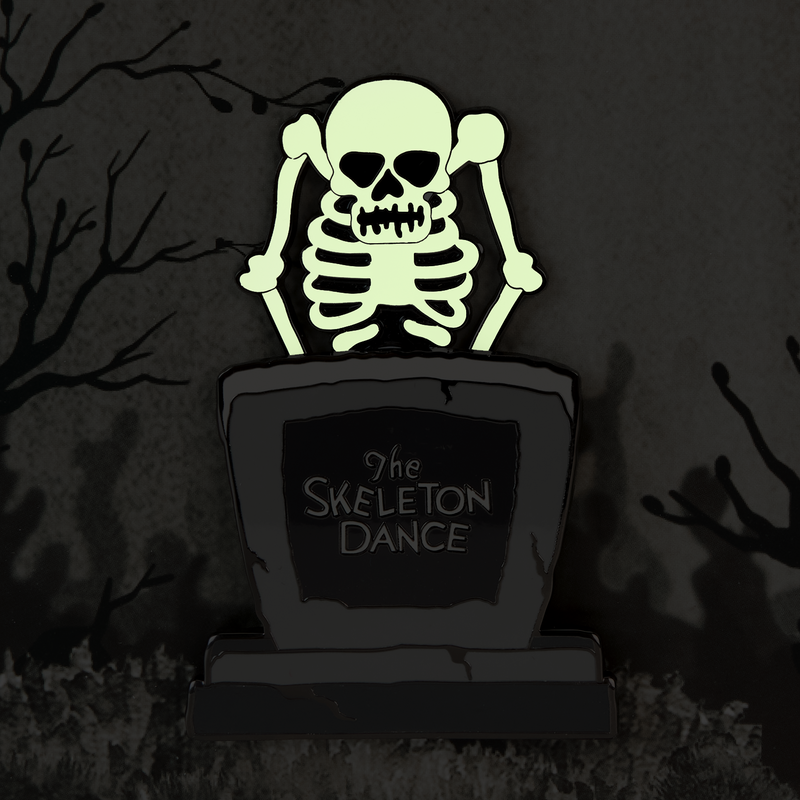 The Skeleton Dance 95th Anniversary Glow 3" Collector Box Sliding Pin, , hi-res view 7