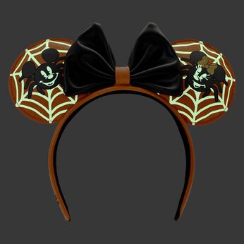 Stitch Shoppe Mickey & Minnie Mouse Spider Glow Ear Headband, Image 2